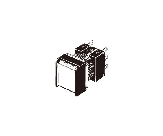 62-4854-77　［Discontinued］Pushbutton switch (Square) (incandescent lamp) (Round body Φ16) A16　A16L-AWM-12-2
