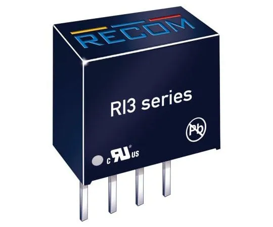 63-8344-27　Recom RI3 3W Isolated DC-DC Converter Through Hole, Voltage in 5 V dc, Voltage out 12V dc　RI3-0512S