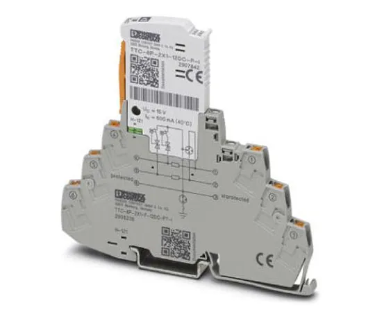 63-8442-38　Phoenix Contact TTC-6P-2X1-F-12DC-PT-I Series 15 V dc Maximum Voltage Rating 10 (Discharge)kA Maximum Surge Current　2908206
