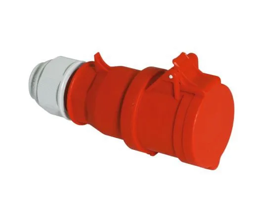 63-9689-40　Bals IP44 Red Cable Mount 3P+N+E Industrial Power Socket, Rated At 16A, 415 V　3136
