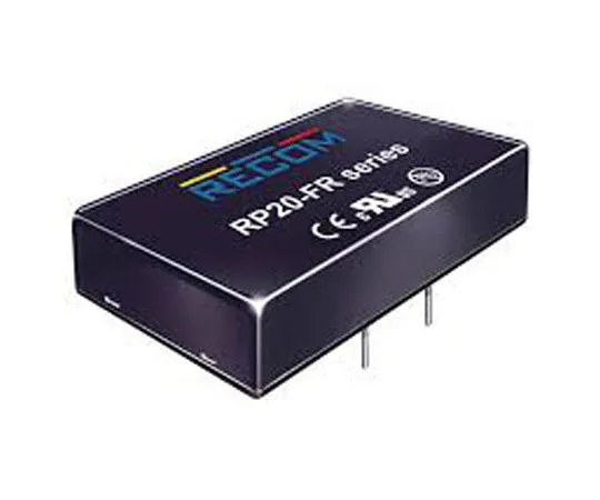63-8371-01　Recom RP20 FR 20W Isolated DC-DC Converter Through Hole, Voltage in 43 → 160 V dc, Voltage out 12V dc　RP20-11012SFR/P