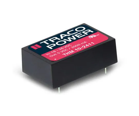 63-8420-45　TRACOPOWER THM 10 10W Isolated DC-DC Converter PCB Mount, Voltage in 18 → 36 V dc, Voltage out ±15V dc Medical　THM 10-2423