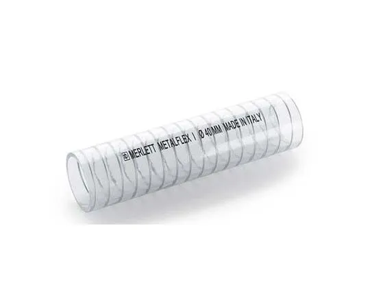 63-8443-66　Merlett Plastics PVC Flexible Tube, Clear, 59mm External Diameter, 5m Long, 135mm B*** Radius, Industrial Liquids　251050RS5