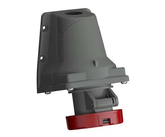 63-8447-44　ABB Easy & Safe Series, IP67 Red Wall Mount 3P+N+E Right Angle Industrial Power Socket, Rated At 16A, 415 V　2CMA101230R1000  416ERS6W