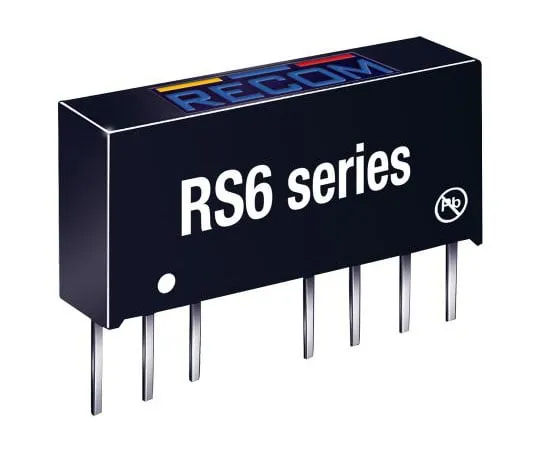 63-8385-78　Recom RS6 6W Isolated DC-DC Converter Through Hole, Voltage in 18 → 36 V dc, Voltage out 15V dc　RS6-2415S