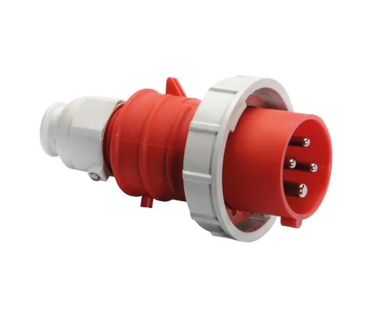 63-9689-48　Bals IP67 Red Cable Mount 3P+E Industrial Power Plug, Rated At 16A, 415 V　21349