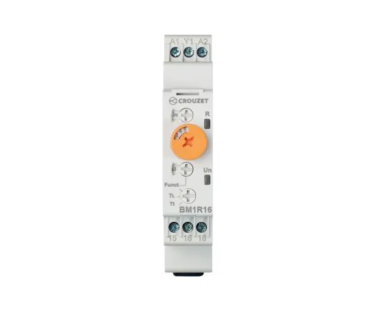 63-9680-40　Crouzet Multi function Multi Function Time Delay Relay, Screw, 0.5 s → 10 days, SPDT, 1 Contacts, SPDT, 12　BM1R16MV1