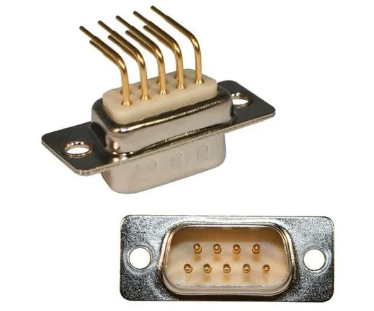 63-8431-51　Norcomp 774, SEAL-D Series, 9 Way Right Angle Plug-In Mount PCB D-sub Connector Plug, 2.77mm Pitch　774-E09-113R001