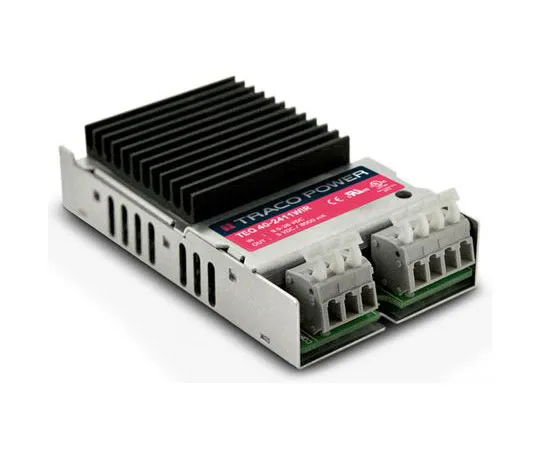 63-8428-93　TRACOPOWER TEQ 40WIR 40W Isolated DC-DC Converter Chassis Mount, Voltage in 18 → 75 V dc, Voltage out 12V dc　TEQ 40-4812WIR